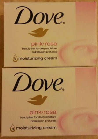 NEW DOVE BAR PINK ROSA MOISTURIZING BAR SOAP 2 BAR PACK