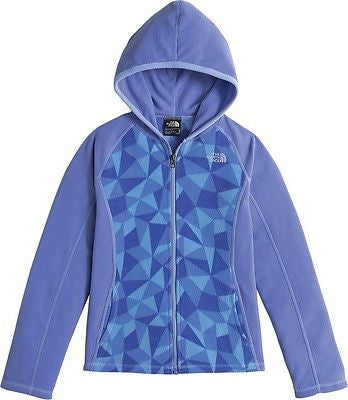The North Face Girls' Glacier Full Zip Hoodie,Grapemist Blue Triangle Camo,US S