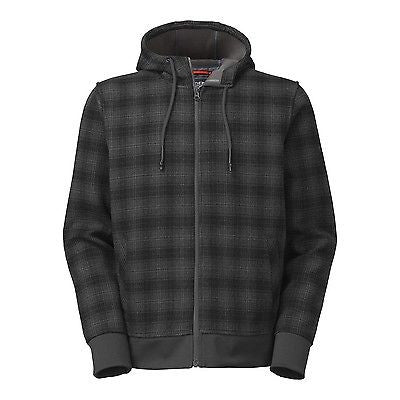 The North Face Outbound Full Zip Hoodie Mens Asphalt Grey Plaid S